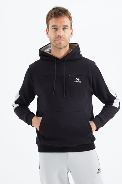 Tommylife Wholesale Black Men's Sweatshirt - 88312 - Thumbnail