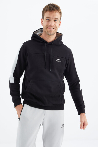 Tommylife Wholesale Black Men's Sweatshirt - 88312 - Thumbnail