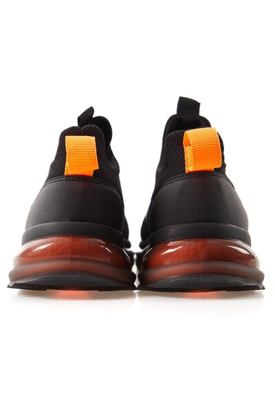 Tommylife Wholesale Black - Orange Men's Sneakers - 89108 - Thumbnail