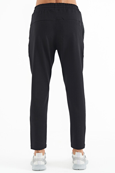 Tommylife Wholesale Black Pocketed Standard Fit Men's Sweatpants - 84967 - Thumbnail