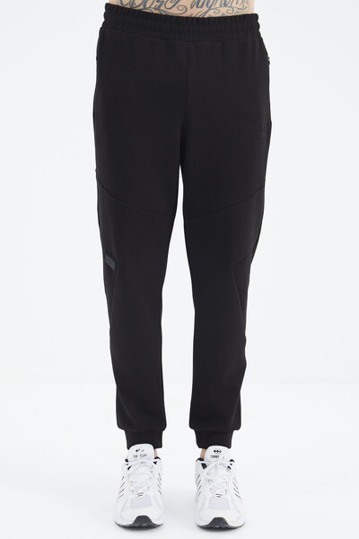 Tommylife Wholesale Black Relaxed Fit Men's Sweatpants - 82100 - Thumbnail