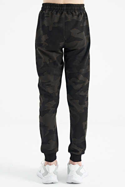 Tommylife Wholesale Black Shadow Camouflage Standard Fit Jogger Boys' Sweatpant - 11096 - Thumbnail