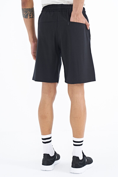 Tommylife Wholesale Black Side Pocket Detailed Elastic Men's Short - 81238 - Thumbnail