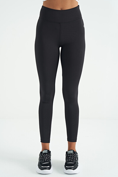 Tommylife Wholesale Black Slim Fit Women's Leggings - 94627 - Thumbnail