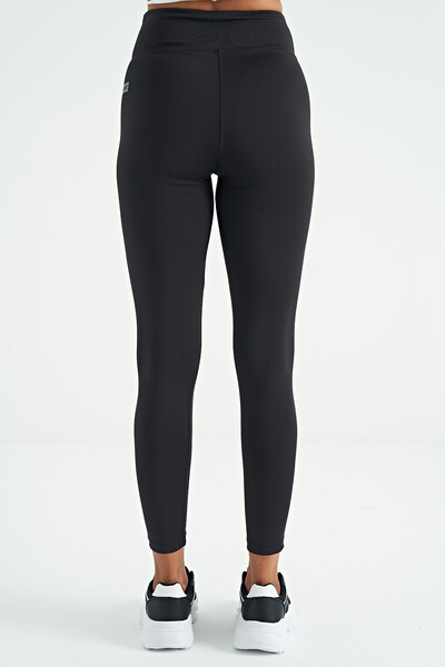 Tommylife Wholesale Black Slim Fit Women's Leggings - 94627 - Thumbnail