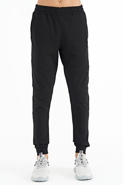 Tommylife Wholesale Black Standard Fit Men's Jogger Sweatpants - 84958 - Thumbnail