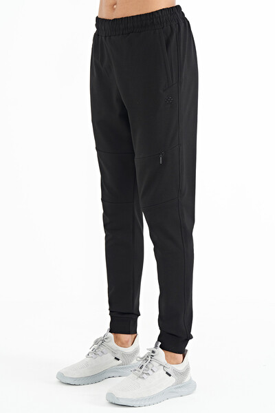 Tommylife Wholesale Black Standard Fit Men's Jogger Sweatpants - 84958 - Thumbnail