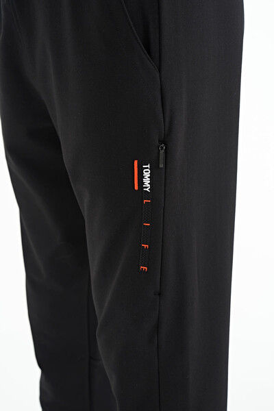 Tommylife Wholesale Black Standard Fit Men's Jogger Sweatpants - 84960 - Thumbnail