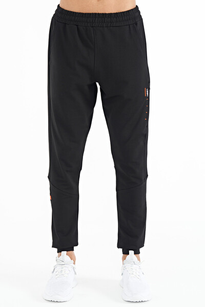 Tommylife Wholesale Black Standard Fit Men's Jogger Sweatpants - 84960 - Thumbnail