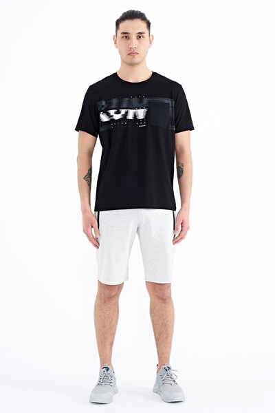 Tommylife Wholesale Black Standard Fit Men's T-shirt - 88200 - Thumbnail