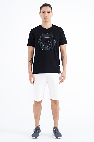 Tommylife Wholesale Black Standard Fit Men's T-shirt - 88231 - Thumbnail