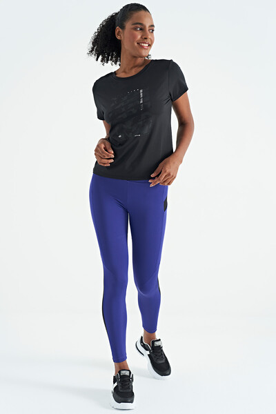 Tommylife Wholesale Black Standard Fit Women's Sport T-Shirt - 97264 - Thumbnail