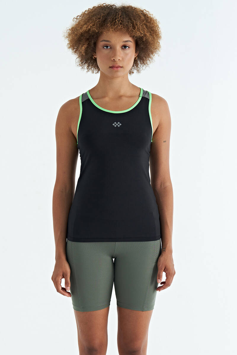 TOMMYLIFE - Tommylife Wholesale Black Standard Fit Women's Tank Top - 97269