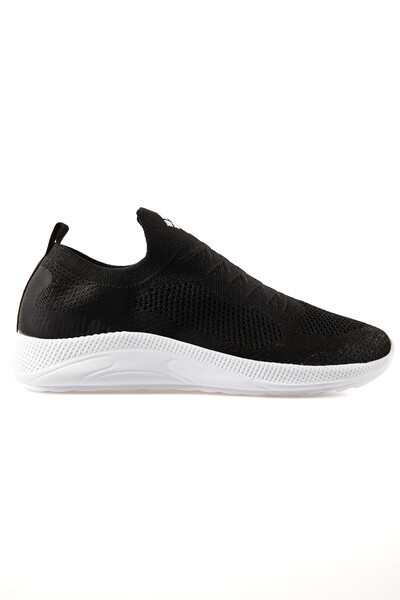 Tommylife Wholesale Black - White High Platform Men's Sneakers - 89120 - Thumbnail