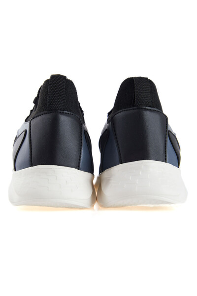 Tommylife Wholesale Black - White High Platform Women's Sneakers - 89208 - Thumbnail