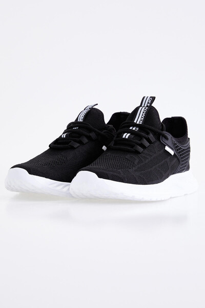 Tommylife Wholesale Black - White Men's Sneakers - 89100 - Thumbnail