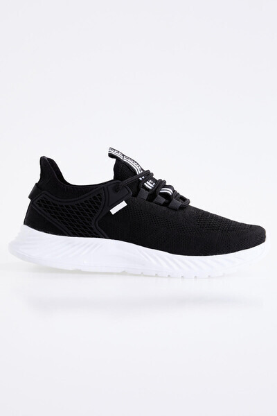 Tommylife Wholesale Black - White Men's Sneakers - 89100 - Thumbnail