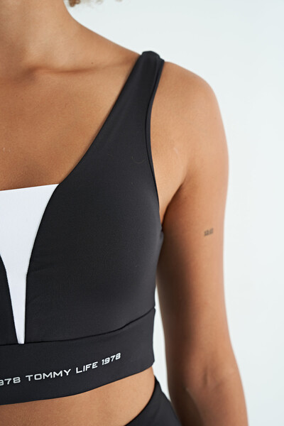 Tommylife Wholesale Black - White Slim Fit Women's Bustier - 97271 - Thumbnail