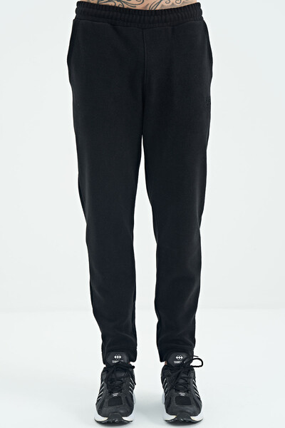 Tommylife Wholesale Blaine Standard Fit Men's Fleece Sweatpants 82108 Black - Thumbnail