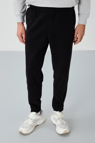 Tommylife Wholesale Blaine Standard Fit Men's Fleece Sweatpants 82108 Black - Thumbnail