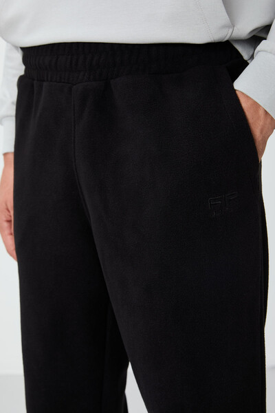 Tommylife Wholesale Blaine Standard Fit Men's Fleece Sweatpants 82108 Black - Thumbnail