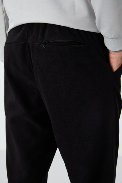 Tommylife Wholesale Blaine Standard Fit Men's Fleece Sweatpants 82108 Black - Thumbnail