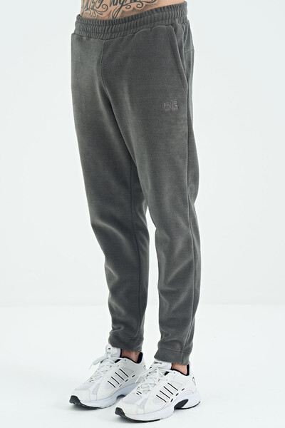 Tommylife Wholesale Blaine Standard Fit Men's Fleece Sweatpants 82108 Dark Gray - Thumbnail