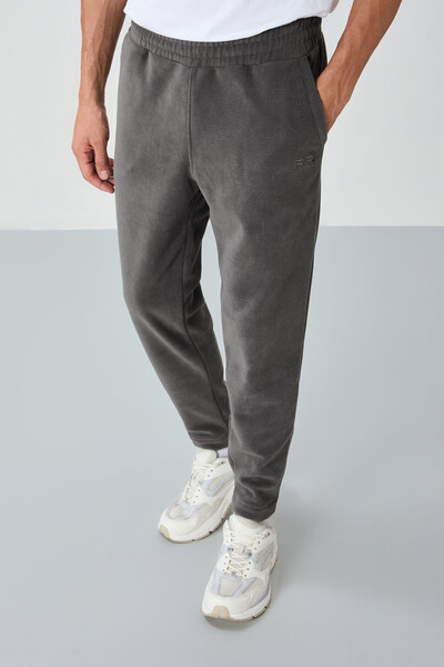 Tommylife Wholesale Blaine Standard Fit Men's Fleece Sweatpants 82108 Dark Gray - Thumbnail