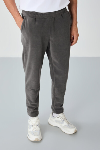 Tommylife Wholesale Blaine Standard Fit Men's Fleece Sweatpants 82108 Dark Gray - Thumbnail