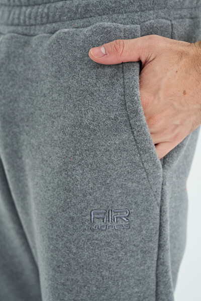 Tommylife Wholesale Blaine Standard Fit Men's Fleece Sweatpants 82108 Gray Melange - Thumbnail