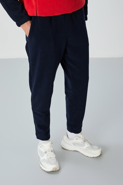 Tommylife Wholesale Blaine Standard Fit Men's Fleece Sweatpants 82108 Navy Blue - Thumbnail