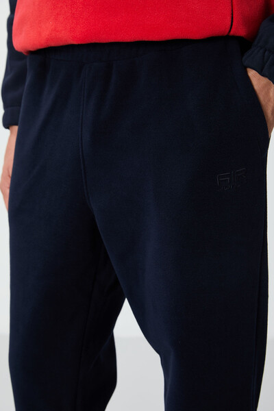 Tommylife Wholesale Blaine Standard Fit Men's Fleece Sweatpants 82108 Navy Blue - Thumbnail