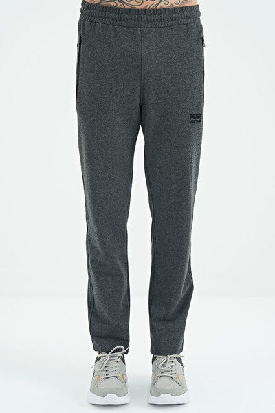 Tommylife Wholesale Boyce Standard Fit Classic Leg Men's Sweatpants 84954 Anthracite Melange - Thumbnail