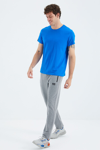 Tommylife Wholesale Boyce Standard Fit Classic Leg Men's Sweatpants 84954 Gray Melange - Thumbnail