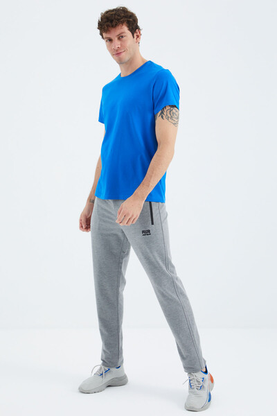 Tommylife Wholesale Boyce Standard Fit Classic Leg Men's Sweatpants 84954 Gray Melange - Thumbnail