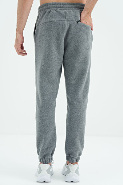 Tommylife Wholesale Bret Standard Fit Men's Fleece Sweatpants 82107 Gray Melange - Thumbnail