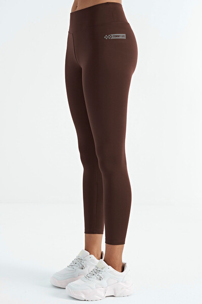 Tommylife Wholesale Brown Slim Fit Women's Leggings - 94627 - Thumbnail