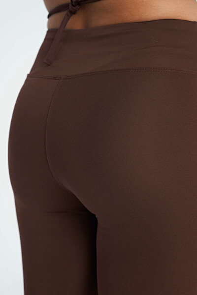 Tommylife Wholesale Brown Slim Fit Women's Leggings - 94627 - Thumbnail