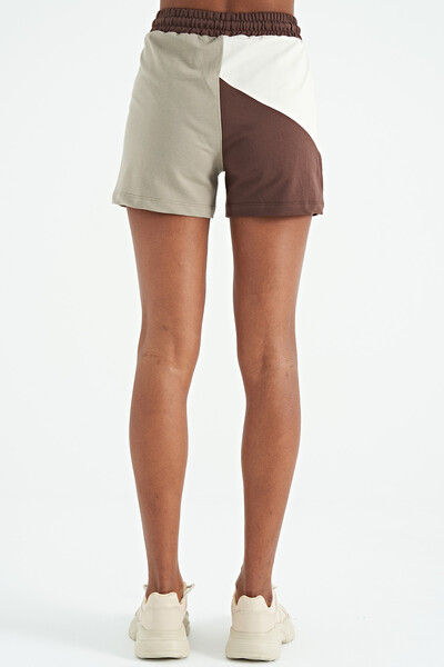 Tommylife Wholesale Brown Standard Fit Women's Shorts - 02155 - Thumbnail