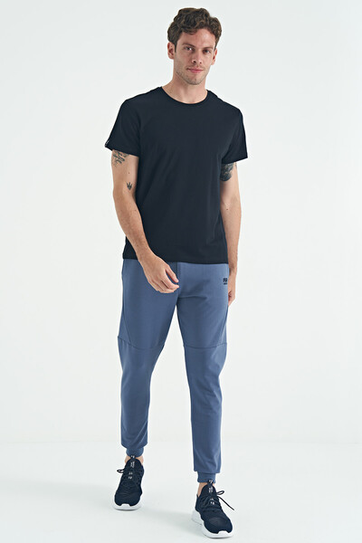 Tommylife Wholesale Calvin Crew Neck Standard Fit Basic Men's T-Shirt 88245 Navy Blue - Thumbnail