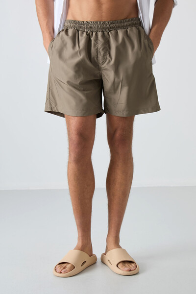 Tommylife Wholesale Camel Standard Fit Men's Swim Shorts - 81237 - Thumbnail