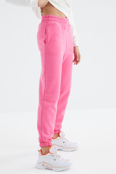 Tommylife Wholesale Candy Pink High Waisted Comfy Jogger Women's Sweatpants - 94624 - Thumbnail