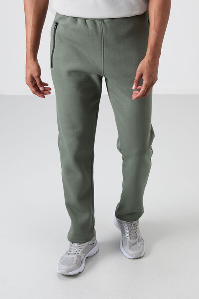 Tommylife Wholesale Carlo Standard Fit Men's Sweatpants 84942 Almond Green - Thumbnail