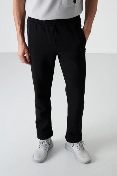 Tommylife Wholesale Carlo Standard Fit Men's Sweatpants 84942 Black - Thumbnail