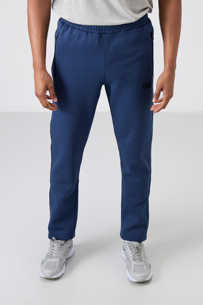 Tommylife Wholesale Carlo Standard Fit Men's Sweatpants 84942 Indigo - Thumbnail