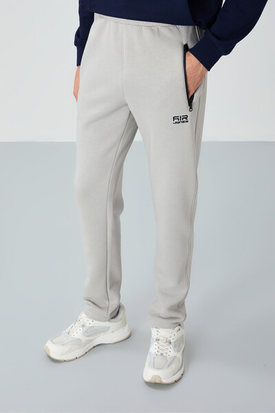 Tommylife Wholesale Carlo Standard Fit Men's Sweatpants 84942 Stone - Thumbnail