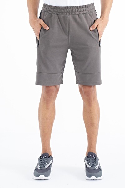 Tommylife Wholesale Clive Standard Fit Printed Men's Shorts 81249 Khaki - Thumbnail