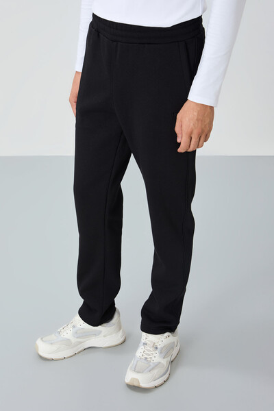 Tommylife Wholesale Colin Standard Fit Men's Sweatpants 84941 Black - Thumbnail