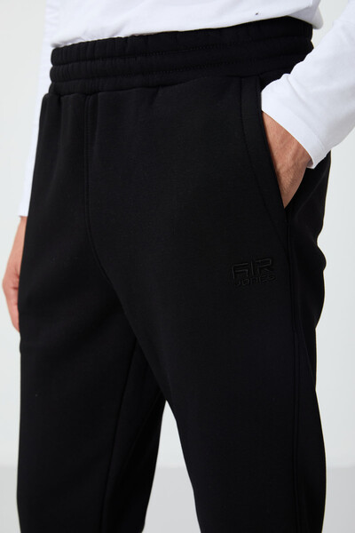 Tommylife Wholesale Colin Standard Fit Men's Sweatpants 84941 Black - Thumbnail