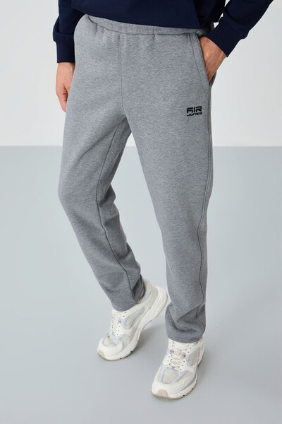 Tommylife Wholesale Colin Standard Fit Men's Sweatpants 84941 Gray Melange - Thumbnail